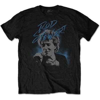 Rod Stewart: Unisex T-Shirt/Scribble Photo (Black) (XX-Large) Rod Stewart: Unisex T-Shirt/Scribble Photo (Black) (XX-Large)