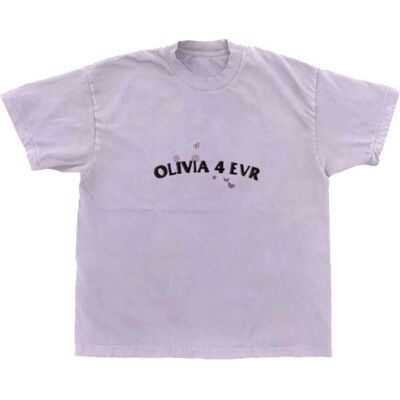 Olivia Rodrigo: Unisex T-Shirt/Olivia 4 Evr Brutal (Purple) (Ex-Tour) (XX-Large) Olivia Rodrigo: Unisex T-Shirt/Olivia 4 Evr Brutal (Purple) (Ex-Tour) (XX-Large)