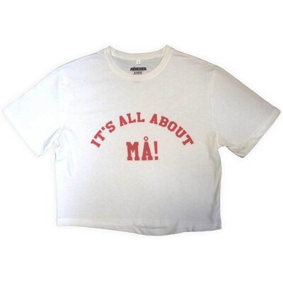 Maneskin: Ladies Crop Top/It's All About MA! (White) (Ex-Tour) (XX-Large) Maneskin: Ladies Crop Top/It's All About MA! (White) (Ex-Tour) (XX-Large)