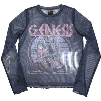Genesis: Ladies Long Sleeve Crop Top/Bird Hand (Navy Blue) (Mesh) (X-Small) Genesis: Ladies Long Sleeve Crop Top/Bird Hand (Navy Blue) (Mesh) (X-Small)