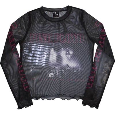 Pink Floyd: Ladies Long Sleeve Crop Top/Live Band (Black) (Mesh) (XX-Large) Pink Floyd: Ladies Long Sleeve Crop Top/Live Band (Black) (Mesh) (XX-Large)