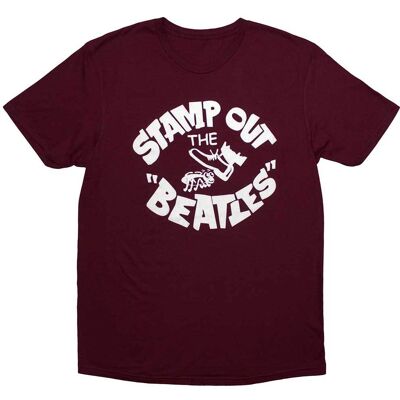 The Beatles: Unisex T-Shirt/Stamp Out The... (Maroon Red) (X-Large) The Beatles: Unisex T-Shirt/Stamp Out The... (Maroon Red) (X-Large)