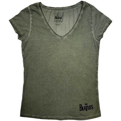 The Beatles: Ladies T-Shirt/Corner Logo (Green) (Large) The Beatles: Ladies T-Shirt/Corner Logo (Green) (Large)