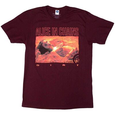 Alice In Chains: Unisex T-Shirt/Dirt Orange (Maroon Red) (Small) Alice In Chains: Unisex T-Shirt/Dirt Orange (Maroon Red) (Small)