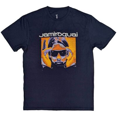 Jamiroquai: Unisex T-Shirt/Orange Glow (Navy Blue) (Large) Jamiroquai: Unisex T-Shirt/Orange Glow (Navy Blue) (Large)