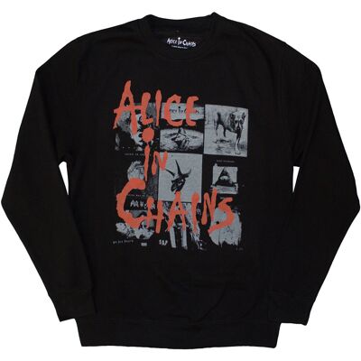 Alice In Chains: Unisex Sweatshirt/Albums Montage (Black) (Large) Alice In Chains: Unisex Sweatshirt/Albums Montage (Black) (Large)