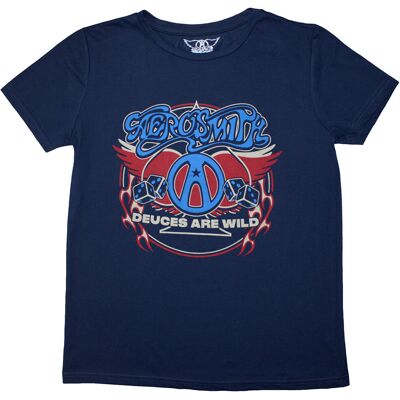 Aerosmith: Ladies T-Shirt/Rainbow Spade (Denim Blue) (XX-Large) Aerosmith: Ladies T-Shirt/Rainbow Spade (Denim Blue) (XX-Large)