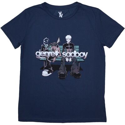 Machine Gun Kelly: Ladies T-Shirt/Bench (Denim Blue) (Small) Machine Gun Kelly: Ladies T-Shirt/Bench (Denim Blue) (Small)
