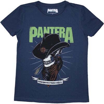 Pantera: Ladies T-Shirt/Skeleton Cowboy (Denim Blue) (Large) Pantera: Ladies T-Shirt/Skeleton Cowboy (Denim Blue) (Large)