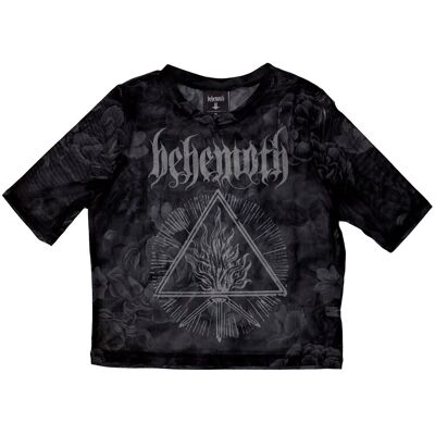 Behemoth: Ladies Crop Top/Furor Divinus (Black) (Mesh) (Large) Behemoth: Ladies Crop Top/Furor Divinus (Black) (Mesh) (Large)