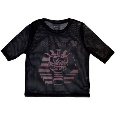 Iron Maiden: Ladies Crop Top/Powerslave Mummy (Black) (Mesh) (X-Large) Iron Maiden: Ladies Crop Top/Powerslave Mummy (Black) (Mesh) (X-Large)