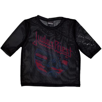 Judas Priest: Ladies Crop Top/Screaming For Vengeance (Black) (Mesh) (X-Large) Judas Priest: Ladies Crop Top/Screaming For Vengeance (Black) (Mesh) (X-Large)