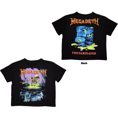 Megadeth: Ladies Crop Top/Contaminated (Black) (Back Print) (Medium) Megadeth: Ladies Crop Top/Contaminated (Black) (Back Print) (Medium)