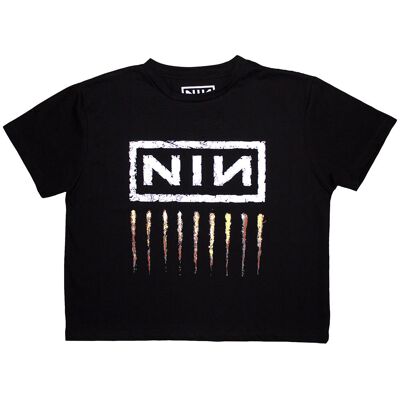 Nine Inch Nails: Ladies Crop Top/Downward Spiral (Black) (Small) Nine Inch Nails: Ladies Crop Top/Downward Spiral (Black) (Small)