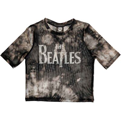 The Beatles: Ladies Crop Top/Drop T Logo (Black) (Mesh) (XX-Large) The Beatles: Ladies Crop Top/Drop T Logo (Black) (Mesh) (XX-Large)