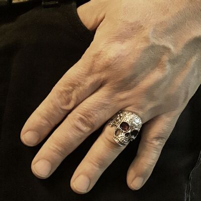 Ring I Metall: Dödskalle (Öppen) Rockwear Col... Ring I Metall: Dödskalle (Öppen) Rockwear Col...