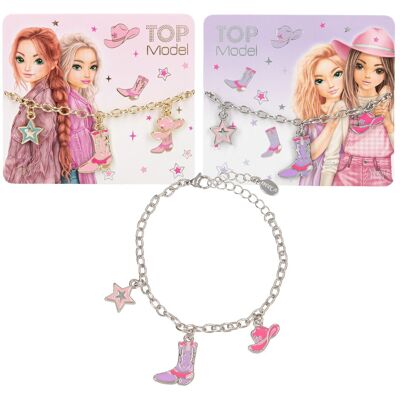 TOPModel - Bracelet with Charms - Cowgirl - Adjustable Length 18 cm + 5 cm Extension TOPModel - Bracelet with Charms - Cowgirl - Adjustable Length 18 cm + 5 cm Extension