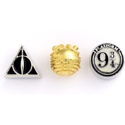 Harry Potter: Set of 3 Spacer Beads Deathly Hallows. Golden Snitch. Platform 9 3/4 Harry Potter: Set of 3 Spacer Beads Deathly Hallows. Golden Snitch. Platform 9 3/4