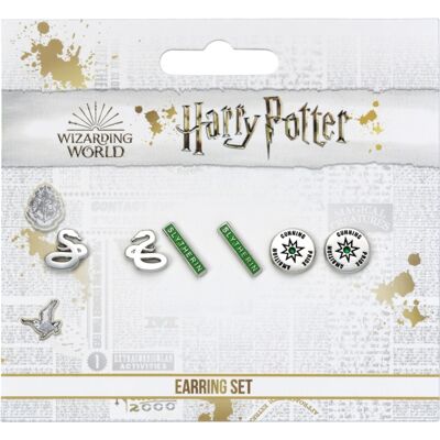 Harry Potter: Slytherin Set of 3 Stud Earrings Harry Potter: Slytherin Set of 3 Stud Earrings