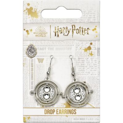 Harry Potter: Silver Tone Time Turner Drop Earrings Harry Potter: Silver Tone Time Turner Drop Earrings