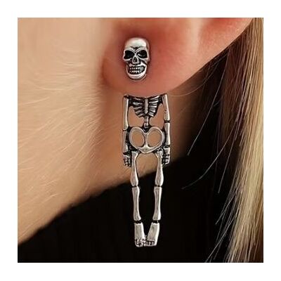 Örhängen I Metall: Skelett 3,5cm "Rockwear Co... Örhängen I Metall: Skelett 3,5cm "Rockwear Co...