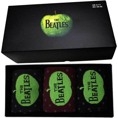 The Beatles: Unisex Ankle Socks Set/Apple & Spots (Multicolour) (UK Size 6 - 11) The Beatles: Unisex Ankle Socks Set/Apple & Spots (Multicolour) (UK Size 6 - 11)