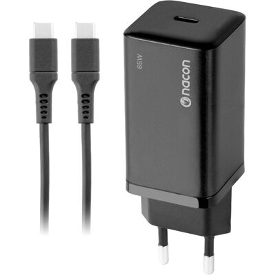 Nacon - 65W AC-adapter til Nintendo Switch II - 65W Ladeeffekt - Aftageligt 1,5 m USB-C Kabel (Sort) Nacon - 65W AC-adapter til Nintendo Switch II - 65W Ladeeffekt - Aftageligt 1,5 m USB-C Kabel (Sort)