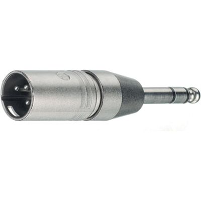 Neutrik XLR Adapter XLR 3p hane - 6,35 mm, hane Silver Neutrik XLR Adapter XLR 3p hane - 6,35 mm, hane Silver