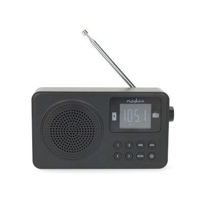 Nedis FM-radio Portabel design FM Accu Powered / USB ström Digital 2 W Displayens storlek: 1.77 " Svart Vit Skärm Bluetooth® Hörlursuttag Svart Nedis FM-radio Portabel design FM Accu Powered / USB ström Digital 2 W Displayens storlek: 1.77 " Svart Vit Skärm Bluetooth® Hörlursuttag Svart