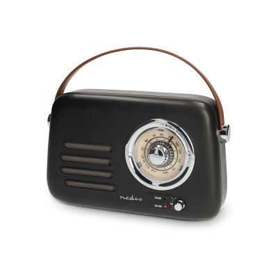 Nedis FM-radio Portabel design Bluetooth® / FM Accu Powered / USB ström Analog 10 W Bluetooth® Svart Nedis FM-radio Portabel design Bluetooth® / FM Accu Powered / USB ström Analog 10 W Bluetooth® Svart