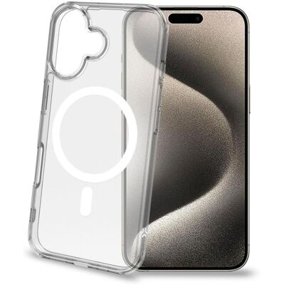 Celly Gelskinmag TPU Skal för iPhone 16 - Transparenta Celly Gelskinmag TPU Skal för iPhone 16 - Transparenta