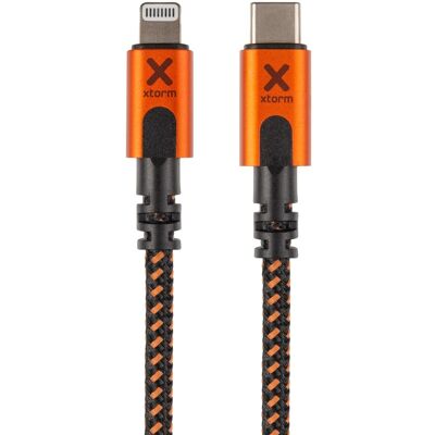 Xtorm Lightning-kabel - 1,5M, Svart, Orange - Hållbart & Snabbt Xtorm Lightning-kabel - 1,5M, Svart, Orange - Hållbart & Snabbt