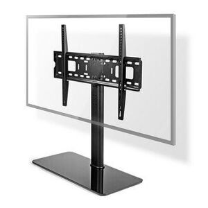 Nedis Fast TV Stand   32-65 "   Maximal skärmvikt som stöds: 45 kg   Justerbar förinställda höjder   Härdat glas / Stål   Svart