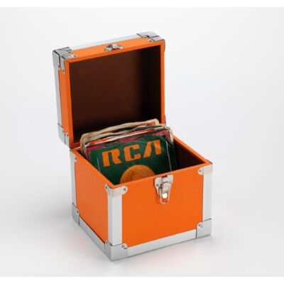 Steepletone Orange: 7 Inch 50 Record Storage Carry Case Orange Steepletone Orange: 7 Inch 50 Record Storage Carry Case Orange