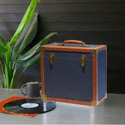 Steepletone Tan Cloth: LP Record Storage Carry Case Tan Cloth Steepletone Tan Cloth: LP Record Storage Carry Case Tan Cloth
