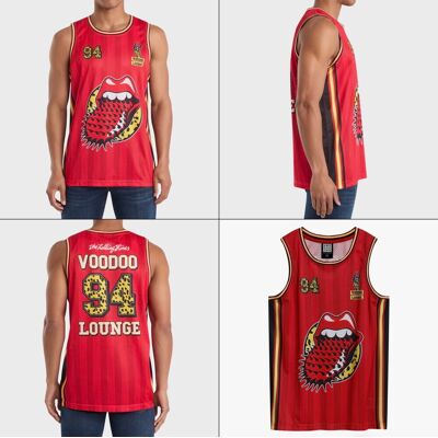 Amplified Rolling Stones: Rolling Stone Voodoo Lounge Red Basketball Jersey x Large Amplified Rolling Stones: Rolling Stone Voodoo Lounge Red Basketball Jersey x Large