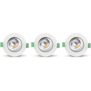 Llitt: Lisa Dimbar Infälld downlight 3000K 600lm IP65 3-pack Vit Llitt: Lisa Dimbar Infälld downlight 3000K 600lm IP65 3-pack Vit