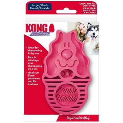 KONG ZoomGroom Hundborste - Röd för Stora Hundar - Grooming & Schampo KONG ZoomGroom Hundborste - Röd för Stora Hundar - Grooming & Schampo