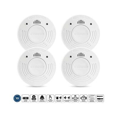 Alecto Rökdetektor med 10 års batteri- och sensortid 4-pack Vit Alecto Rökdetektor med 10 års batteri- och sensortid 4-pack Vit