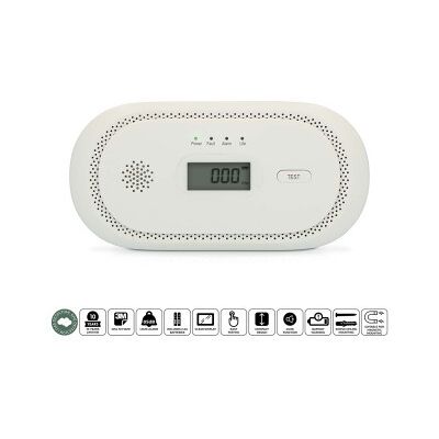 Alecto Kolmonoxidlarm med 10 års drifttid för sensor och display Alecto Kolmonoxidlarm med 10 års drifttid för sensor och display