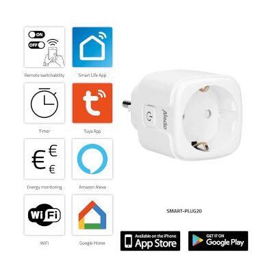 Alecto SMART-PLUG20 Smart Wi-Fi Stecker - Energimonitor Alecto SMART-PLUG20 Smart Wi-Fi Stecker - Energimonitor