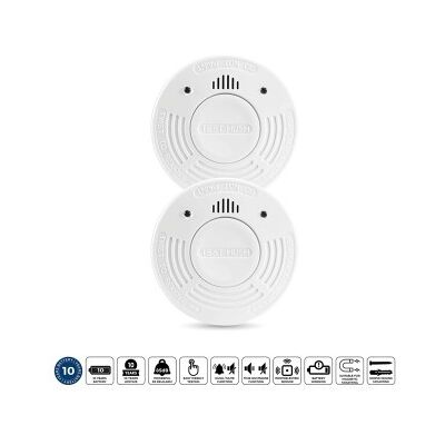 Alecto Rökdetektor med 10 års drifttid för batteri och sensor 2-pack Vit Alecto Rökdetektor med 10 års drifttid för batteri och sensor 2-pack Vit