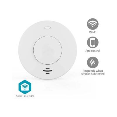 Nedis SmartLife Rökdetektor Wi-Fi Batteridriven Givarlivscykel: 10 år EN 14604 Max. batteritid: 120 Månader 85 dB Vit 1 st. Nedis SmartLife Rökdetektor Wi-Fi Batteridriven Givarlivscykel: 10 år EN 14604 Max. batteritid: 120 Månader 85 dB Vit 1 st.