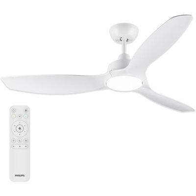 Philips: Olas Takfläktslampa Ø132 cm Justerbart vitt ljus Vit Philips: Olas Takfläktslampa Ø132 cm Justerbart vitt ljus Vit