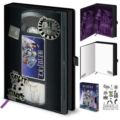 Beetlejuice: - Say It Three Times (Vhs) A5 Premium Notebook Beetlejuice: - Say It Three Times (Vhs) A5 Premium Notebook