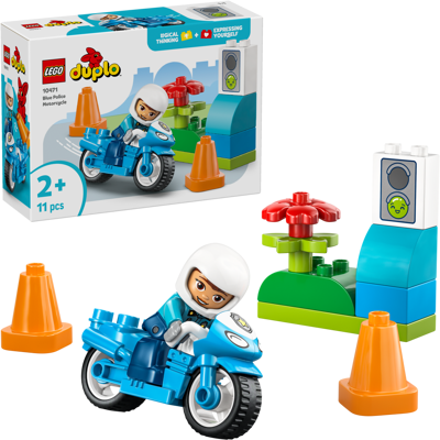 LEGO - DUPLO Town - Blue Police Motorcycle LEGO - DUPLO Town - Blue Police Motorcycle