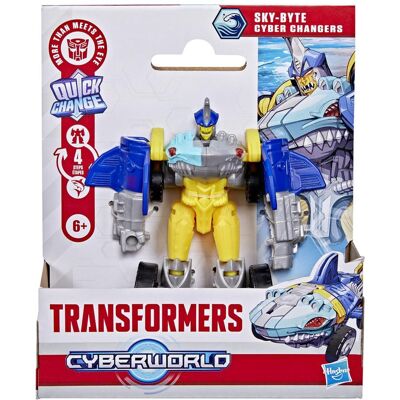 Transformers TRA Cyberworld 4in Figure Cyber Changer Sky-Byte Transformers TRA Cyberworld 4in Figure Cyber Changer Sky-Byte