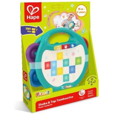 Hape - Pixelz Shake & Tap Tambourine Hape - Pixelz Shake & Tap Tambourine
