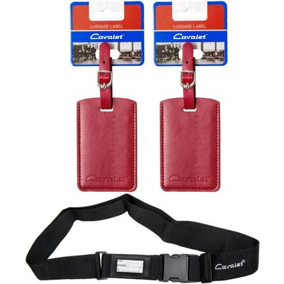 Cavalet: Resekit 10 (Bagagerem, 2st Bagagetag Röd) Cavalet: Resekit 10 (Bagagerem, 2st Bagagetag Röd)