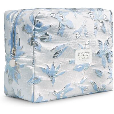 Karen - Toiletry Bag - Blå/hvid brokade Karen - Toiletry Bag - Blå/hvid brokade